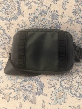 Men's Black Tactical Crossbody Bag - Minimal Skull Accent